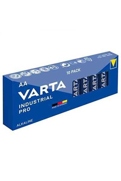 Varta Industrial Pro Aa Lr06 – Set 10 Baterii Alcaline 1,5 v, Performanță Profesională