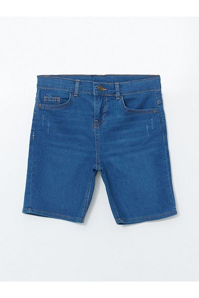 LC Waikiki Boys' Jean Shorts with Adjustable Elastic Waist