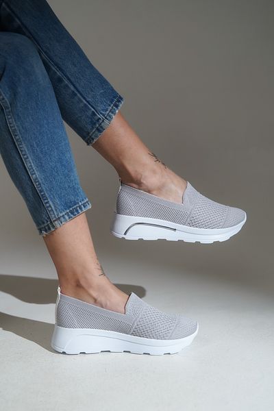 HVZ Exclusive Gray Knitwear Comfortable Sports Shoes Comfort Soft Sole Snekaer