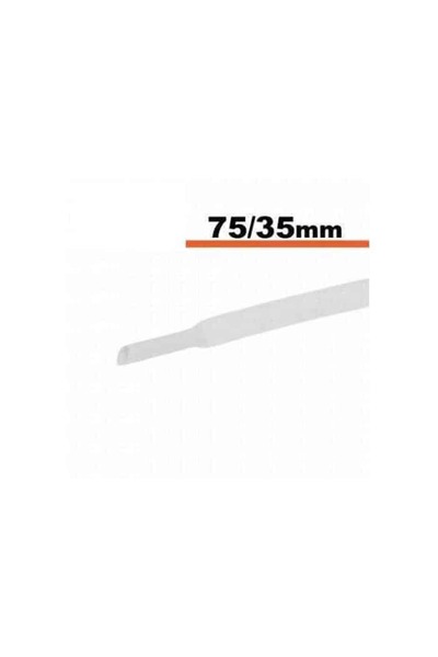 OEM Λευκός θερμοσυστελλόμενος σωλήνας 70mm/ 35mm 0,5m