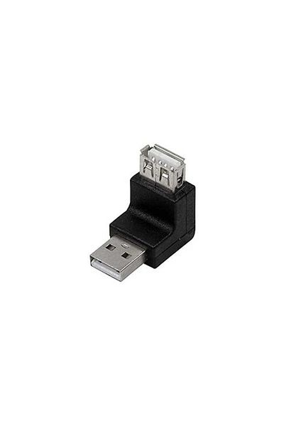 LogiLink USB 2.0 A male plug - USB A female angled socket adapter LOGILINK