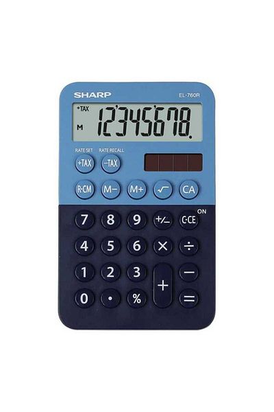 Sharp SHARP EL-760RB-BL SHEL760 8-digit professional office calculator