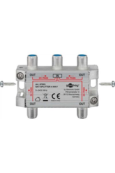 goobay Spliter 4 cai semnal TV satelit 2500Mhz Goobay