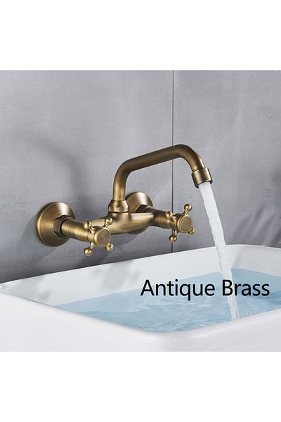 Blackswan Design Baterie chiuveta baie, Blackswan, Tip M245, model bronz antichizat, dimensiune 26 cm