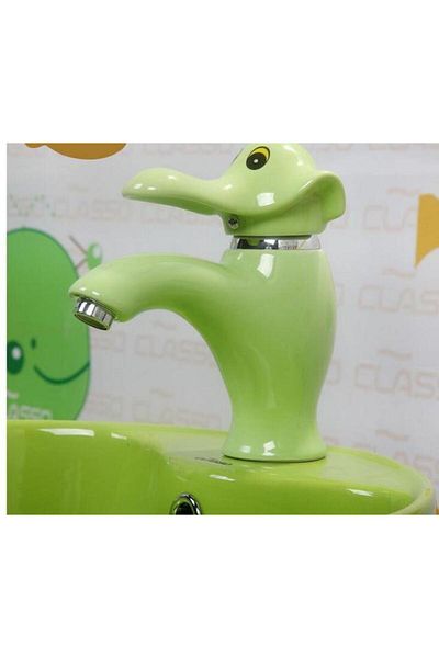 Blackswan Design Bathroom sink faucet, Blackswan, Type M289 Elephant, green model, size 16 cm