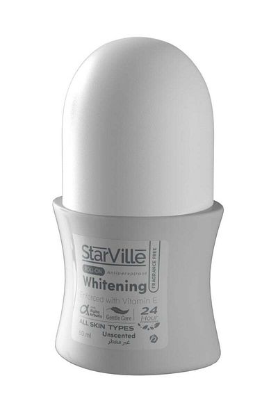 Beauty Starville Roll-On Whitening and Deodorant Unscented 60ml