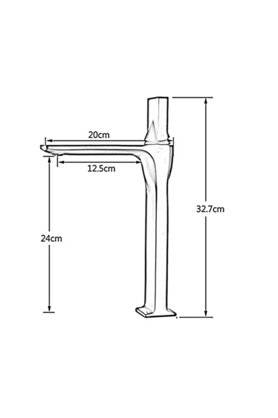 Blackswan Design Baterie chiuveta baie, Blackswan, Tip M83, model nichel, dimensiune 32.7 cm