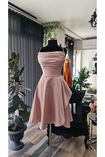 makbuleofficial Straples Size, Mini Length, after Party, Graduation Dress