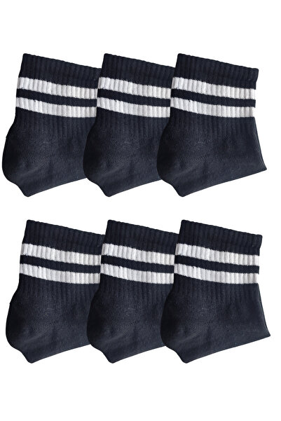 DİLRUBA AVM Quality Cotton Soft Unisex Ring Patterned College Socks (6 Pairs)