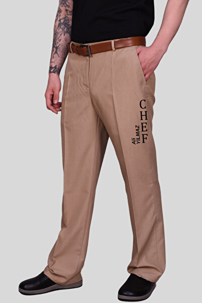 Üniformanya İsim Hediyeli Şef Aşçı Pantolonu Erkek Mutfak Pantolonu Chef Nakı...