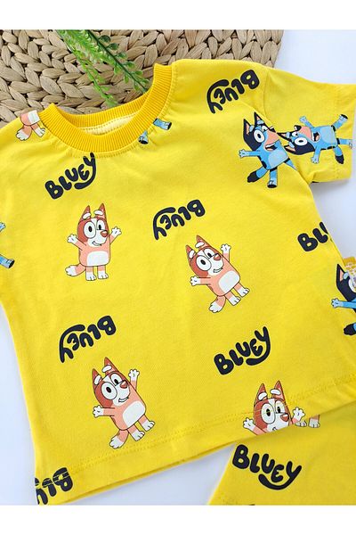 Butik Baby Boy / Child Shorts T-Shirt Summer Double Set Bluey Printed Premium Quality