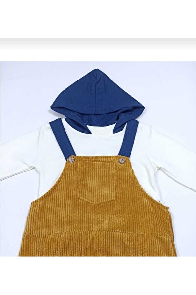 Nimini Kids New Season Hooded Sweatshirt & Velvet Baby Kids Salopet