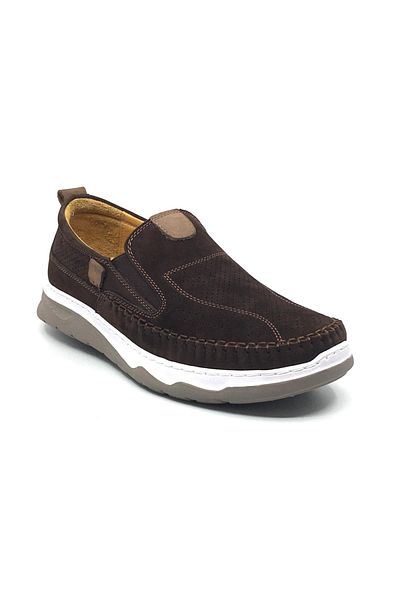 Luis Figo 100% Leather Nubuck Men's Summer Orthopedic Comfortable Laceless Rok Shoes New Season 40-44