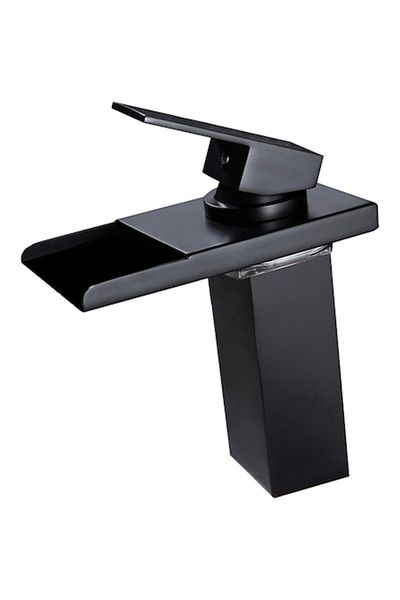 Blackswan Design Baterie chiuveta baie, Blackswan, Tip Cascada M34, model negru mat, dimensiune 32 cm