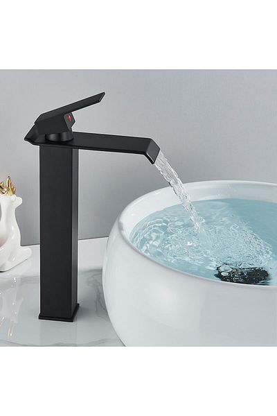 Blackswan Design Baterie chiuveta baie, Blackswan, Tip M114, model negru mat, dimensiune 30.6 cm