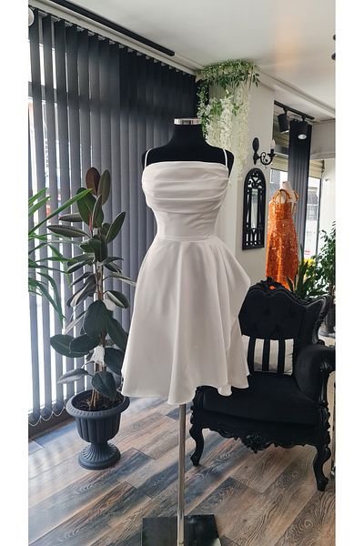 makbuleofficial Straples Size, Mini Length, after Party, Graduation Dress