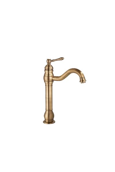 Blackswan Design Bathroom sink faucet, Blackswan, Type M152, long antique bronze model, size 32.5 cm