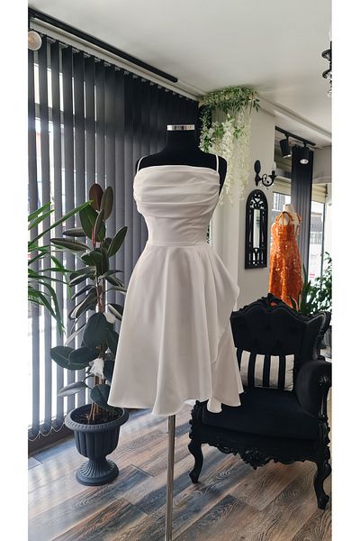 makbuleofficial Straples Size, Mini Length, after Party, Graduation Dress