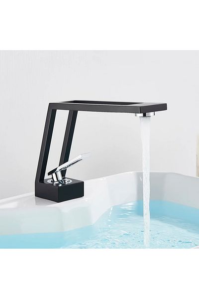 Blackswan Design Baterie chiuveta baie, Blackswan, Tip M26, model negru mat, dimensiune 15 cm