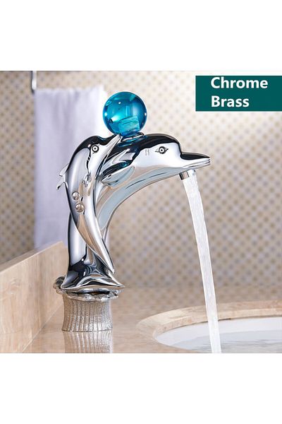 Blackswan Design Baterie chiuveta baie, Blackswan, Tip M251 Delfin, model crom, dimensiune 25.5 cm