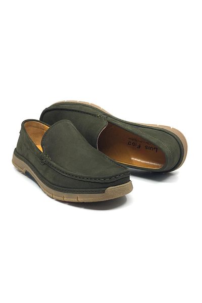 Luis Figo 100% Leather Nubuck Men's Summer Comfortable Tımbır Rok Laceless Shoes New Season 40-44