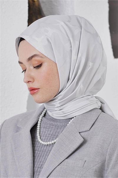 Loryan Scarf Jacquard Shawl - Stone Floss Jacquard Shawl 4312