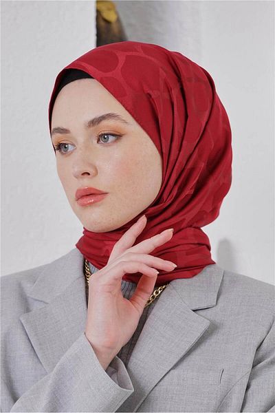 Loryan Scarf Jacquard Shawl - Stone Floss Jacquard Shawl 4312