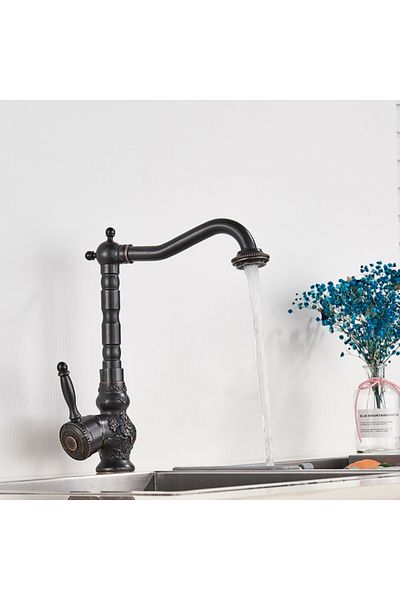Blackswan Design Bathroom sink faucet, Blackswan, Type M37.1, antiqued black model, size 28.7 cm