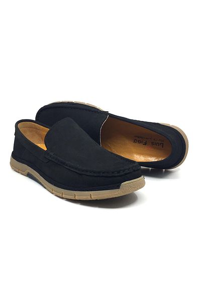 Luis Figo 100% Leather Nubuck Men's Summer Comfortable Tımbır Rok Laceless Shoes New Season 40-44
