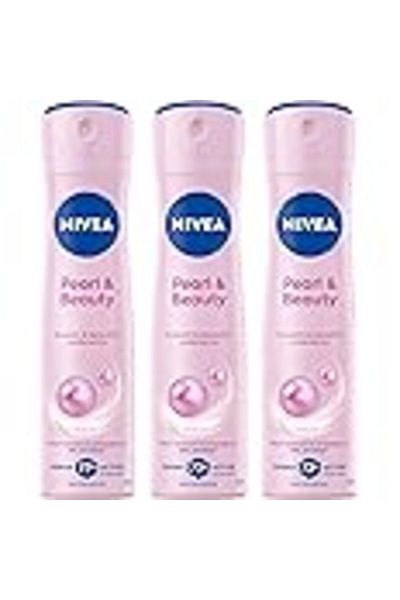 NIVEA Pearl & Beauty Women's Deodorant Spray with Pearl Extracts, 150ml, 3-pack