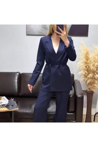 polle Σετ παντελόνι γυναικείο Navy Blue Blazer Jacket
