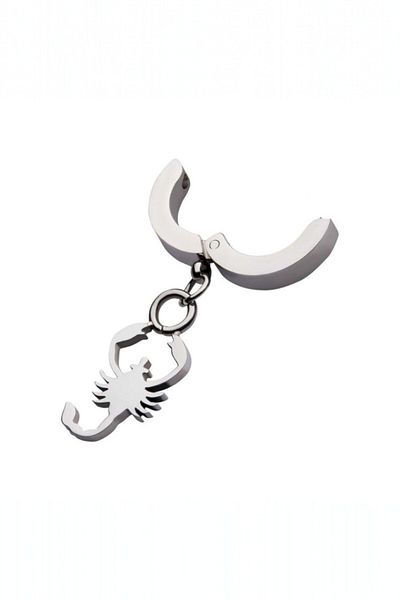 Lynare Compression Trend Crab Model Dangle Men's Steel Gray Earrings 1 Piece