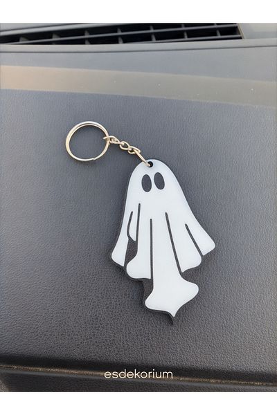 esdekorium Ghost Keychain - Key Accessory - Bag Badge