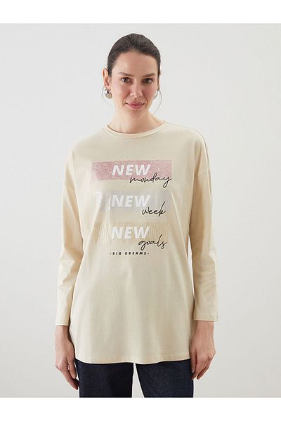 LC Waikiki Crew Neck Printed Women's Tunic