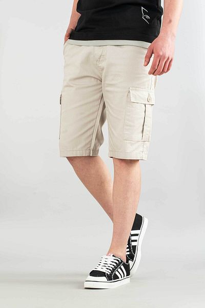 bombe Men's Gabardine Bermuda Canvas Lycra Cargo Pocket Shorts