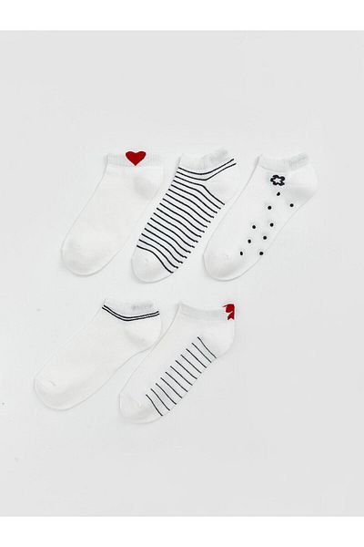 LC Waikiki Patterned Women's Booties Socks 5-Pack