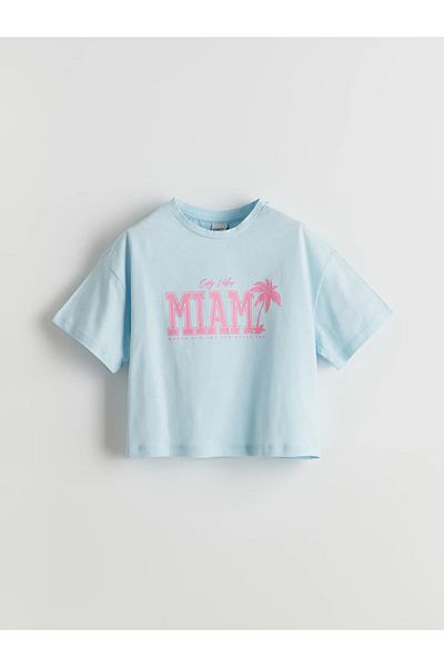 LC Waikiki Tricou Crop pentru fete cu gât crew, pachet de 2