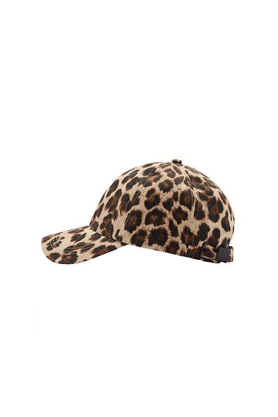 MANGO Woman Mütze mit Leopardenmuster