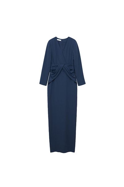 MANGO Navy Blue Women's Dress 67027902