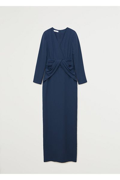 MANGO Navy Blue Women's Dress 67027902