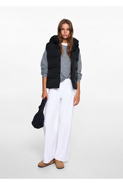 Mango Teen Hooded quilted vest