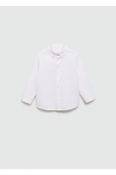 MANGO Baby Boy White Shirt