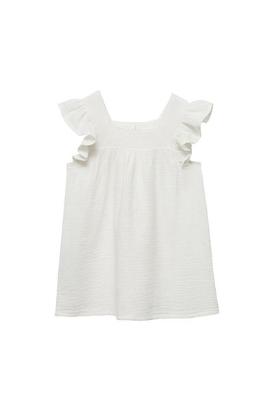 MANGO Rochie albă pentru fetiță 67037926