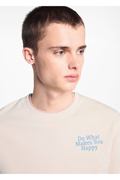 MANGO Erkek Çocuk Krem Sweatshirt