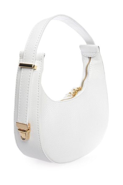 Carla Ferreri Kabelka 
 100% hovězí kůže 
 Horní zapínání na zip 
 Vnitřní kapsa na zip 
 Rozměry: 11x21x6,5 cm 
 Rukojeť: 45