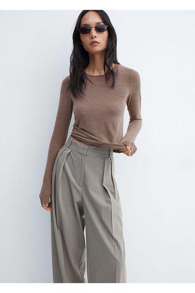 MANGO Woman Mole Gray Women's T-Shirt 67063273