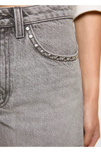 MANGO Açık Gri Denim Kız Çocuk Şort & Bermuda 77080615