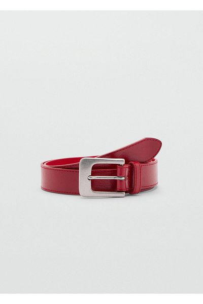 MANGO Red Women's Belt 77032541