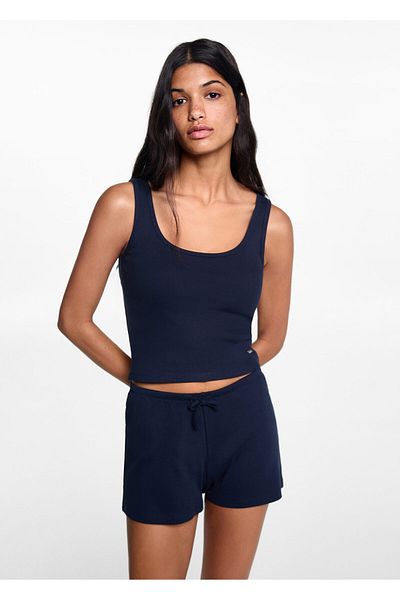 MANGO Woman Navy Blue Girl's Pajama Bottoms 67085146