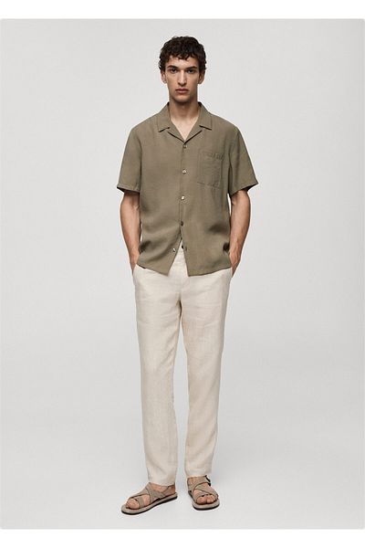 MANGO Mole Gray Men's Shirt 77062544